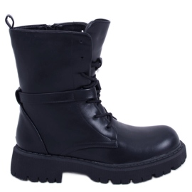 BM Stivali stringati Barkley Black nero