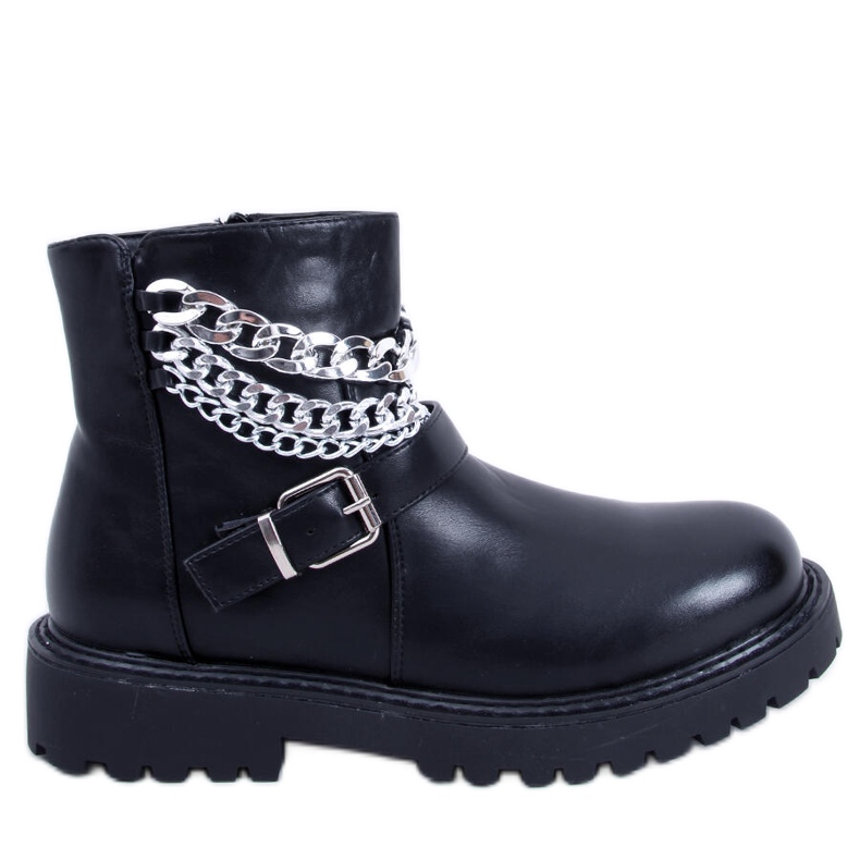 BM Stivaletti Marvin Black con catena nero