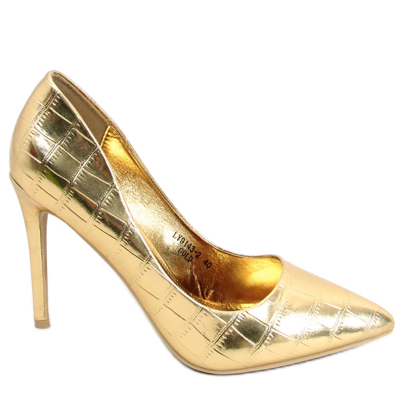 BM Tacchi a spillo metallizzati corona oro da donna d'oro