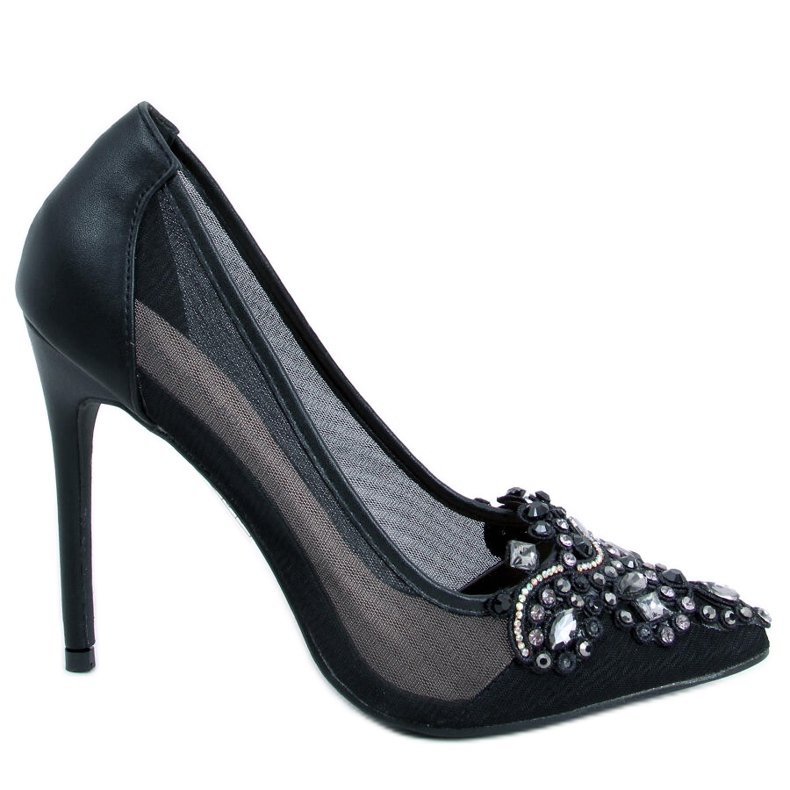 Décolleté da donna con pietre Monroe Black nero