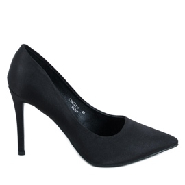 PA1 Tacchi alti da donna in raso Talia Black nero