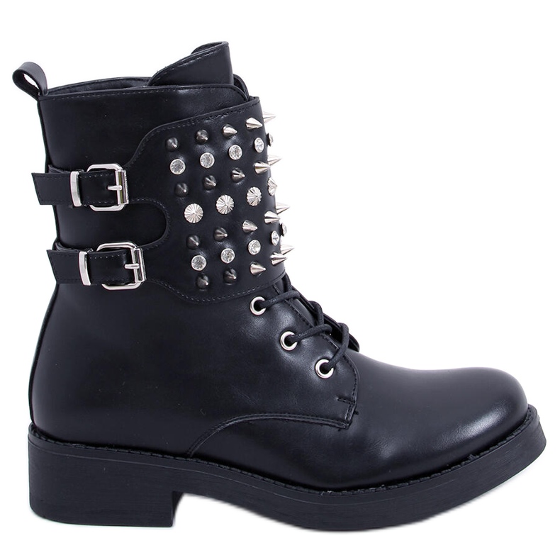 PA1 Stivali con borchie Ziku Black nero