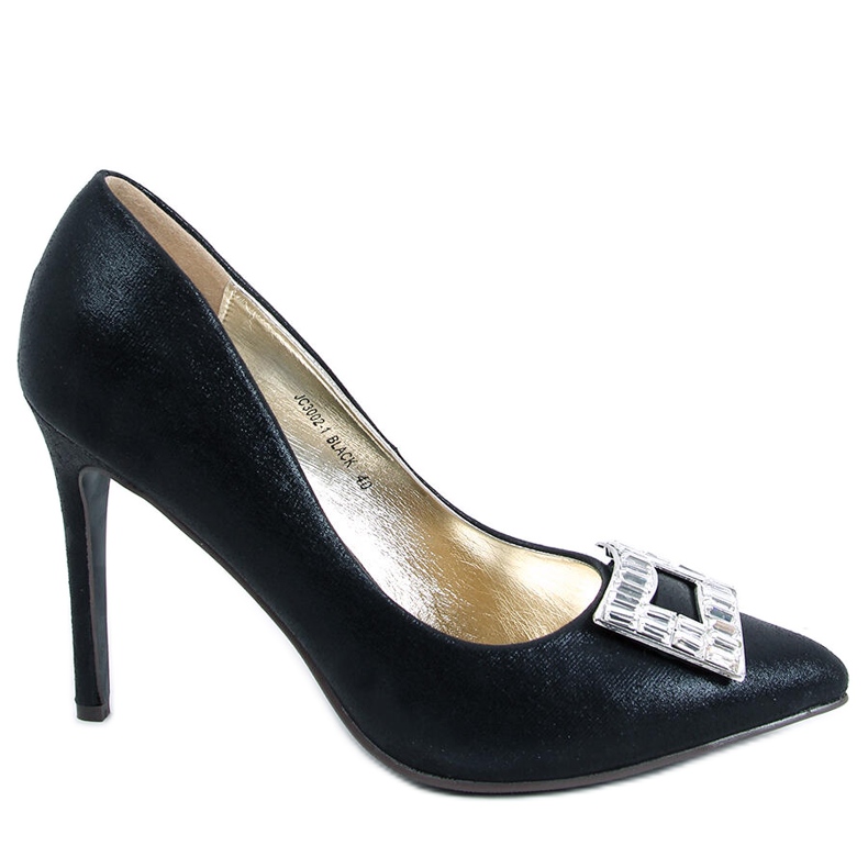 PA1 Tacchi impreziositi da donna Deborah Black nero