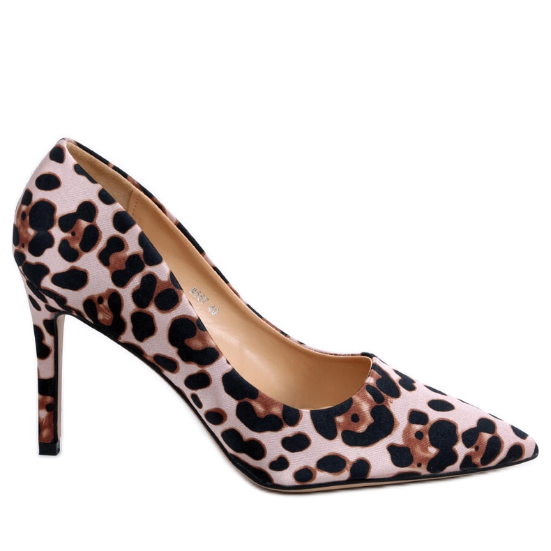 PA1 Tacchi a spillo da donna Telisha Leopard beige marrone nero