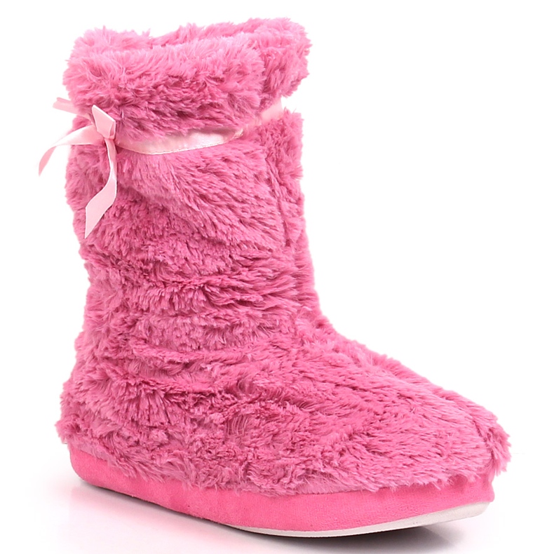 BM Pantofole da donna in pelliccia ad alto isolamento rosa Stella