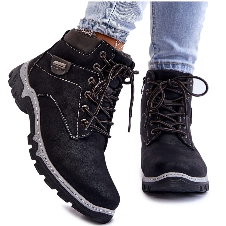 PA1 Stivali Trapper da donna Warm Zipper Black Jake nero