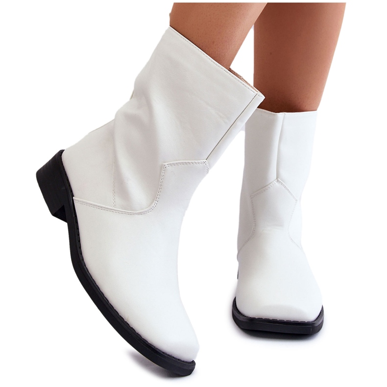 PA1 Caldi Stivali Slip-on Da Donna Bianchi Calan bianca