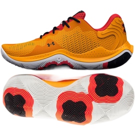 Under Armour Spawn 4 M 3024971 800 scarpe da basket multicolore arance e rossi