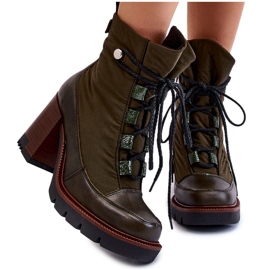 Stivali alla moda con tacco alto Maciejka 05777-09 Verde