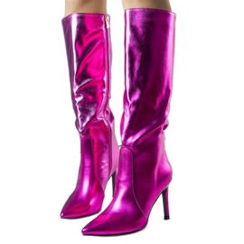 BM Stivali con tacco alto rosa fluo di Jaylin
