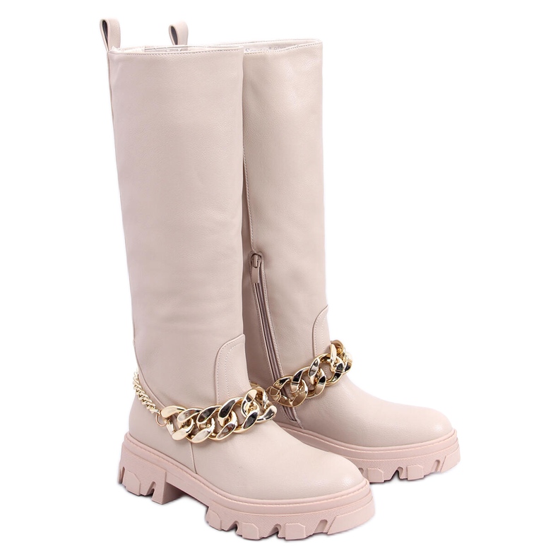 BM Stivali con catena Luglio Beige