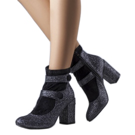 Stivali in broccato nero Orlando