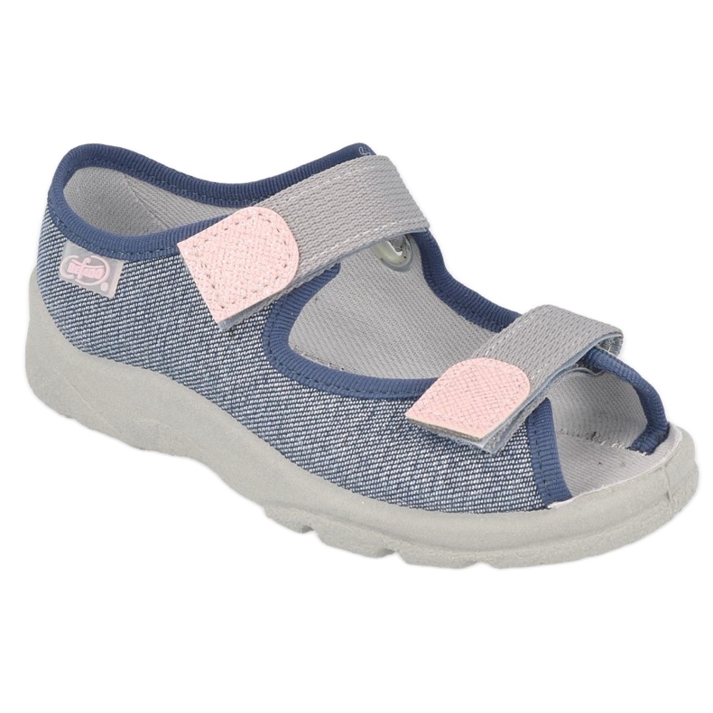 Scarpe per bambini Befado 969Y167 rosa grigio