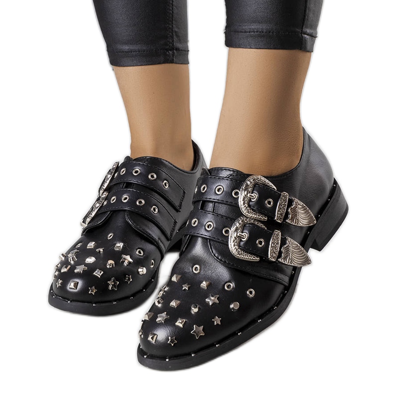 Scarpe Boisi nere con borchie nero