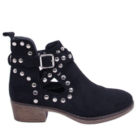 BM Stivali cut-out con borchie Shelby Black nero