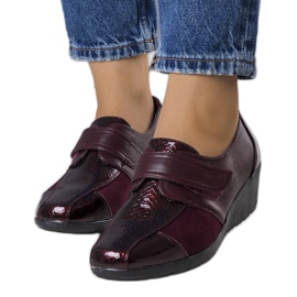 PA1 Scarpe brogue bordeaux di Andris rosso