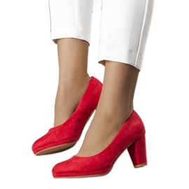 BM Décolleté rosse con tacco alto di Lauris rosso