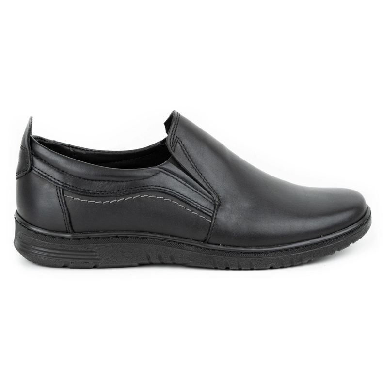 Olivier Scarpa da uomo in pelle 727MP nera nero