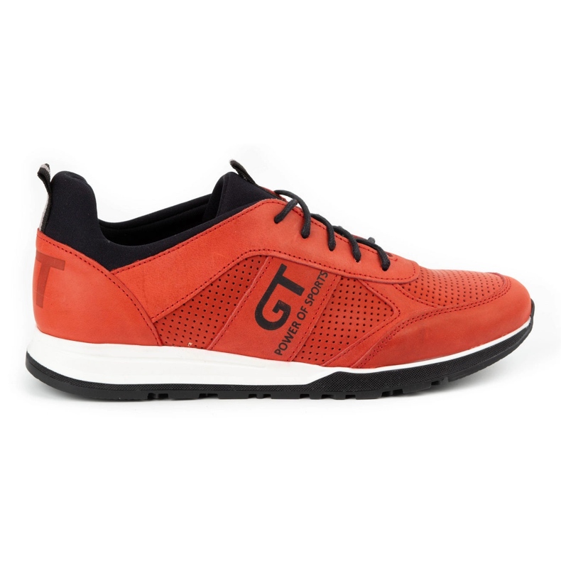 Polbut Scarpe casual da uomo in pelle 2111P rosse rosso