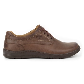 KOMODO Scarpa casual da uomo in pelle 921K marrone