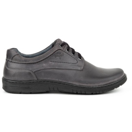 KOMODO Scarpe casual da uomo in pelle 921K grigio