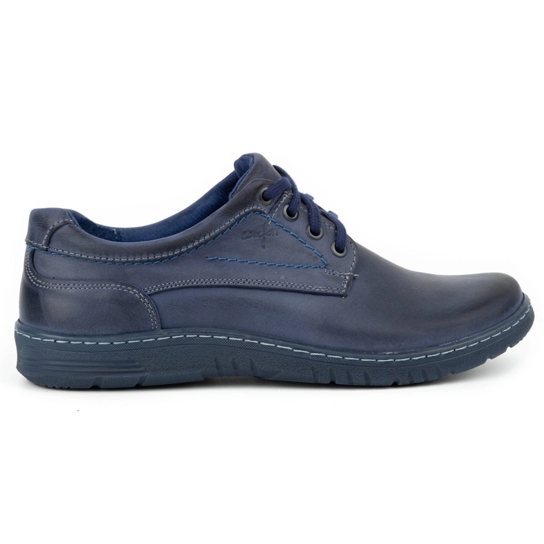 KOMODO Scarpe casual da uomo in pelle 921K blu navy