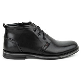 Kampol Scarpe invernali da uomo in pelle 135KAM nere nero