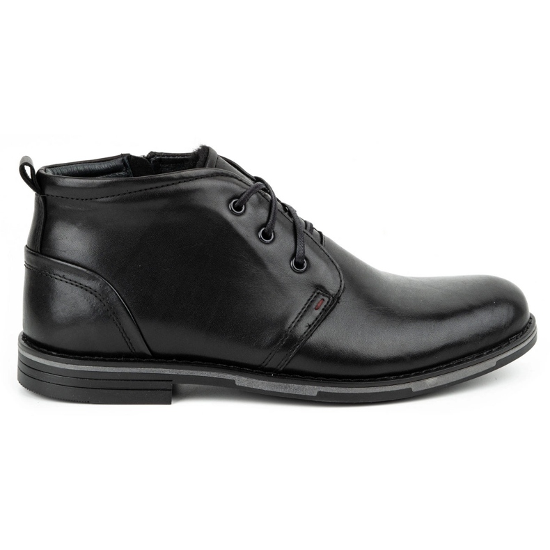 Kampol Scarpe invernali da uomo in pelle 135KAM nere nero
