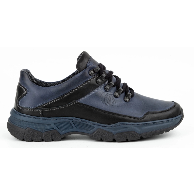 Olivier Scarpe casual da uomo in pelle 842MA blu navy