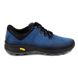 Olivier Scarpe da trekking in pelle da uomo 890MA blu