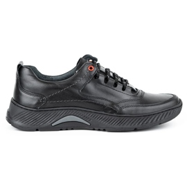 KOMODO Scarpa da uomo Sport 922K in pelle nera nero