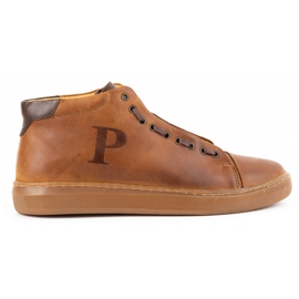 Polbut Scarpe da uomo in pelle 2110sw cammello marrone