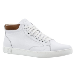 Polbut Scarpe creepers da uomo in pelle 2108sw bianche bianco