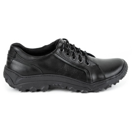 KOMODO Scarpe da trekking da uomo in pelle 636 nere nero