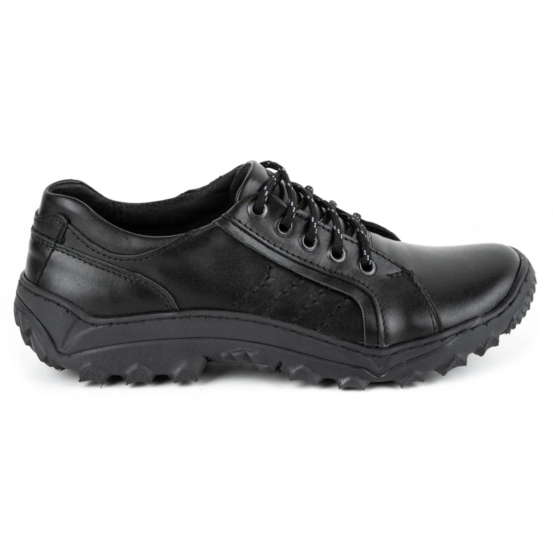 KOMODO Scarpe da trekking da uomo in pelle 636 nere nero