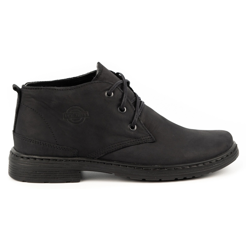 Polbut Scarpe invernali da uomo in pelle 191S nere nero