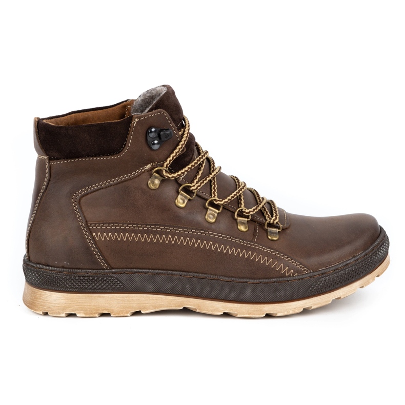 Olivier Scarpe da uomo isolate in pelle 378MA marrone