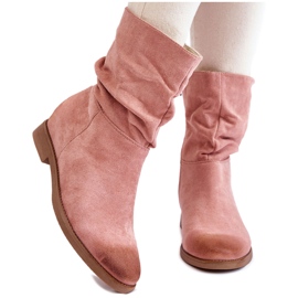 PG1 Stivali Alti Da Donna In Camoscio Rosa Venis
