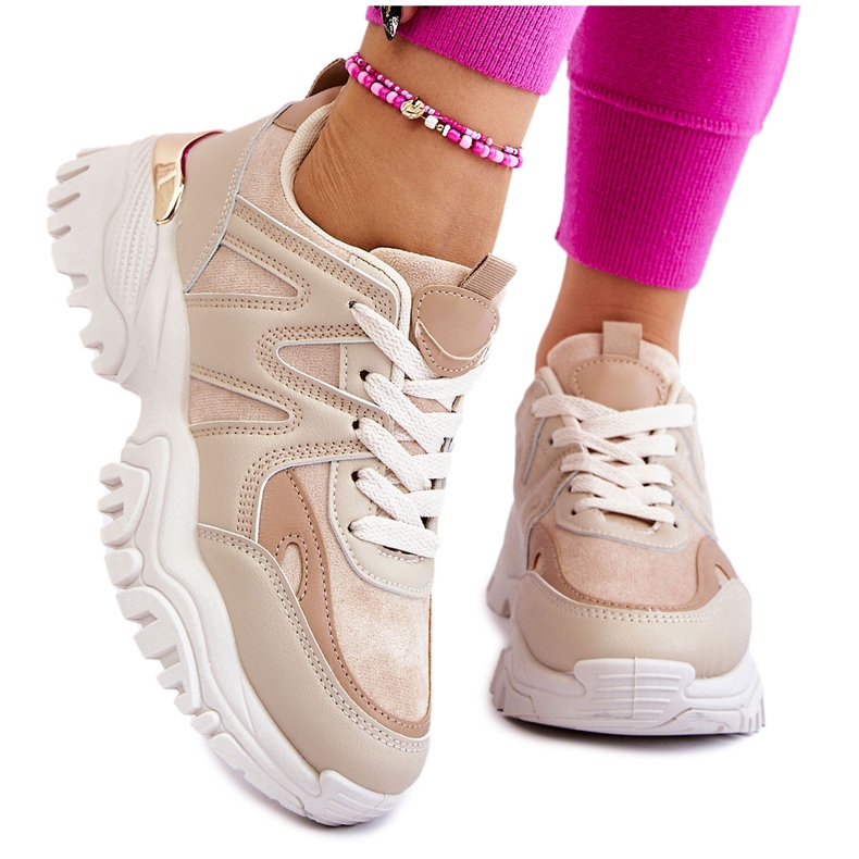 PG1 Scarpe Sportive Classiche Sulla Piattaforma Bowie Beige
