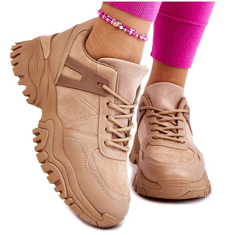 PG1 Scarpe Sportive alla Moda Sneakers Beige Frezio