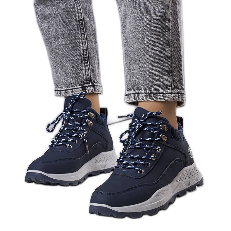 Scarponcini da trekking isolanti blu navy da donna di Durani