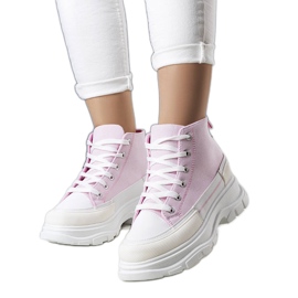 BM Sneaker alta con plateau rosa di Tillys