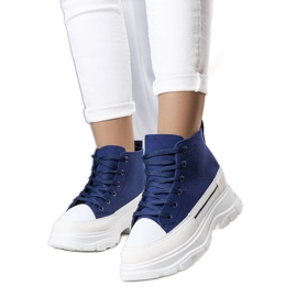 Sneakers blu con plateau alto di Tillys