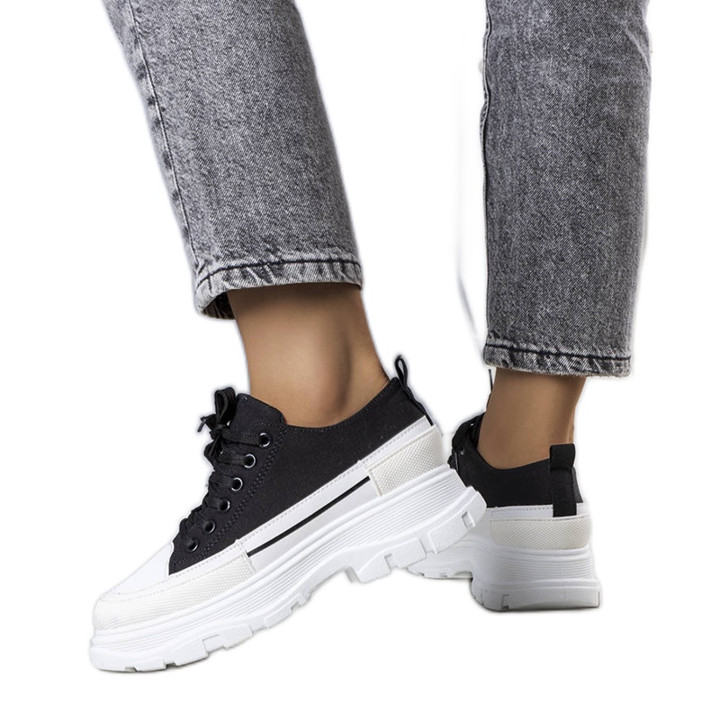 BM Sneakers alte con plateau di colore nero di Lavaris