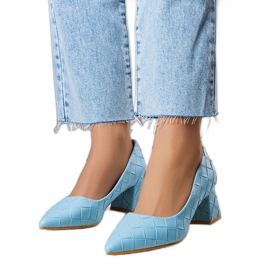 BM Décolleté con tacco blu di Migne