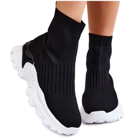 BM Scarpe sportive da donna a calzino alto nere Jovie nero