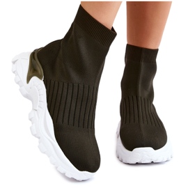 Scarpe Sportive Calzino Alto Donna Verde Jovie