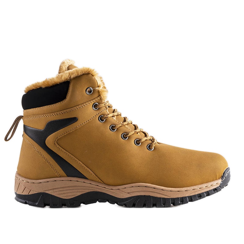 PA1 Terrance scarponcini da trekking isolanti marroni da uomo giallo