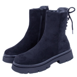 Stivali Bobbie in camoscio nero