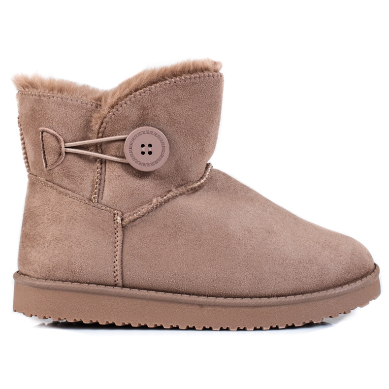 Caldi doposci da donna Shelovet marrone con bottone